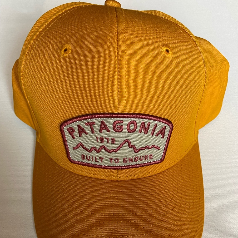 Patagonia trucker hat yellow/maroon one size
